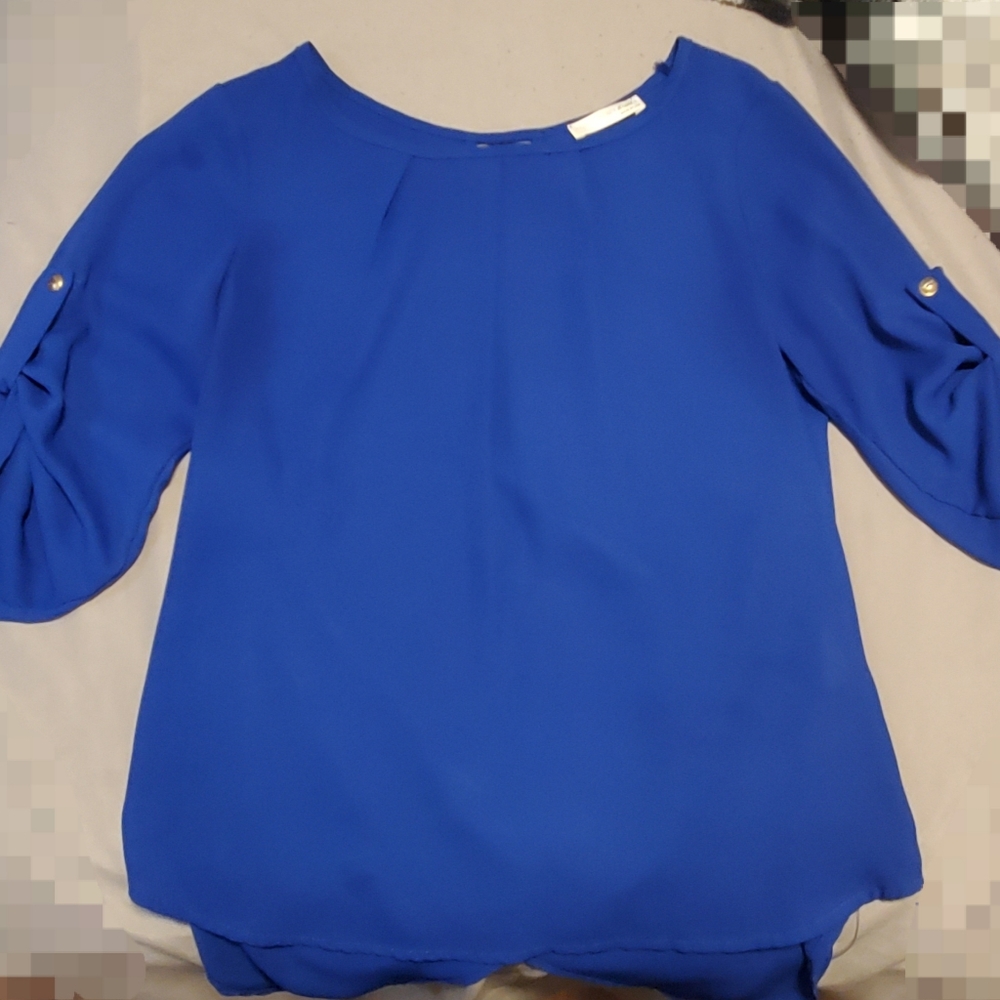 Royal blue blouse